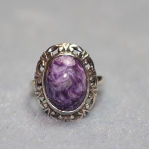 Lepidolite ring